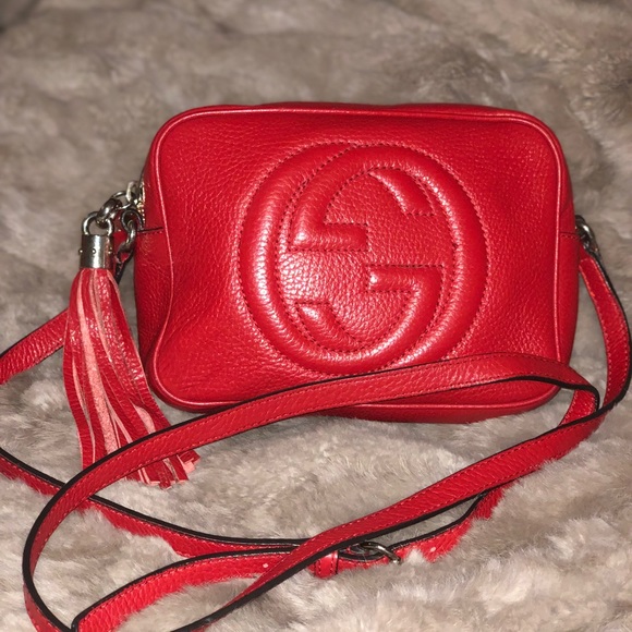 Gucci Handbags - Gucci Soho Disco Red Crossbody Bag Authentic